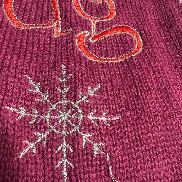 Holiday Time Plum Color Button up BAH HUM BUG Sweater Vest Lady Bugs Holiday XL - Picture 8 of 10